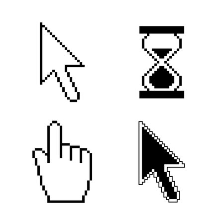 Pixel cursor iconsのイラスト素材