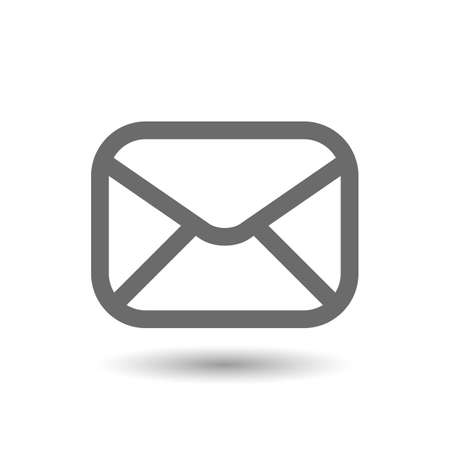 Vector envelope mail icon isolated on whiteのイラスト素材