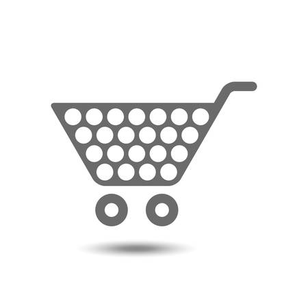 Vector illustration of shopping cart icon isolated on white backgroundのイラスト素材