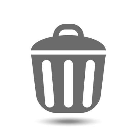 Vector trash can icon isolated on white backgroundのイラスト素材