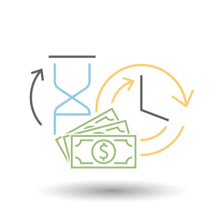 Time is money conceptual vector iconのイラスト素材