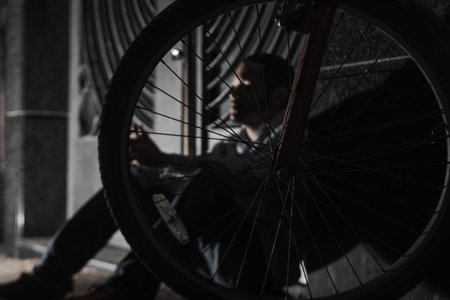 The waiting in the eveningの写真素材