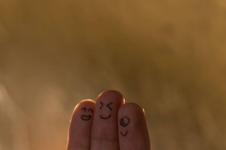 funny fingersの写真素材