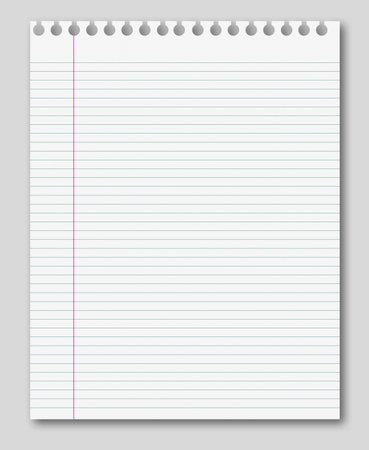 blank white paper background from lined pageの写真素材