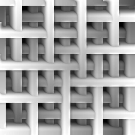 Illustration of abstract striped and mosaic 3d backgroundの写真素材