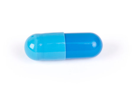 Medicine concept. Pill isolated on white backgroundの写真素材