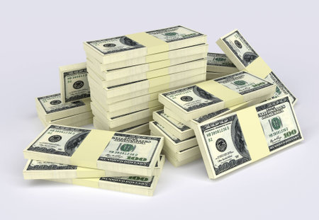 Big money stack from dollars usa. Finance conceptsの写真素材