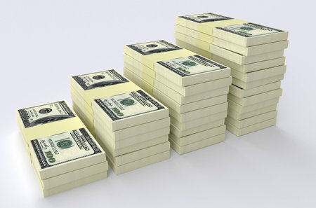 Big money stack from dollars usa. Finance conceptsの写真素材