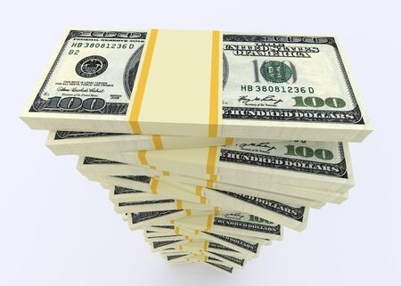 Illustration of big money stack from dollars usa. Finance conceptsの写真素材