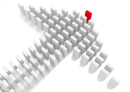 Illustration of leader leads the team forwardの写真素材