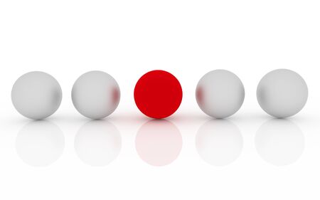 Business concepts illustration. Individuality and leadership in teamの写真素材