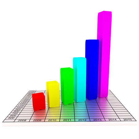 Illustration of graph with the growing progress. Business conceptsの写真素材