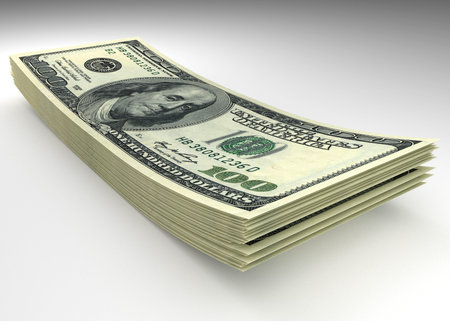 Money concept - many dollars usa banknotes (macro photo)