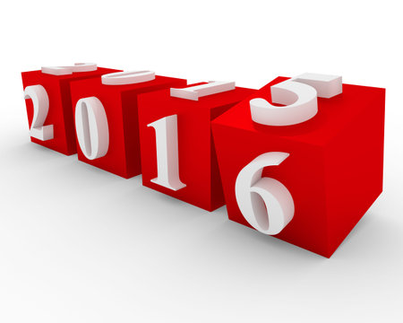 Changing years. 2015 changes in 2016 on the red cubes