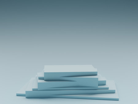 Abstract blue background with concept geometric figure and blank space. 3d renderingの写真素材