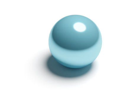 Ball with shadow isolated on white. 3d renderingの写真素材