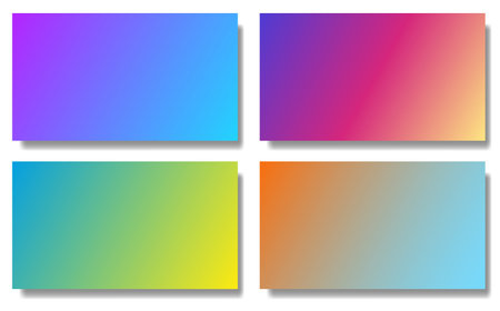 Collection of abstract gradient backgrounds for design. Bright vector illustrationのイラスト素材