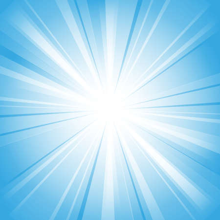 Abstract blue background with sun ray. Summer vector illustration for designのイラスト素材