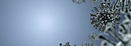 Blank background with virus coronavirus covid 19. Medicine concept. 3d renderingの写真素材
