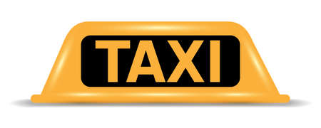 Sign taxi on cubes. Cab transportation logo sign. vector illustrationのイラスト素材