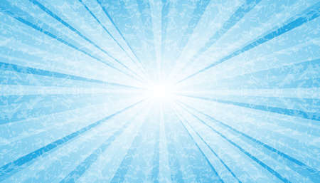 Abstract blue background with sun ray. summer retro vector illustration for designのイラスト素材