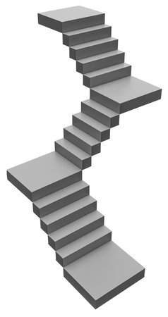 Abstract and concept staircase. Stairs with steps. png transparentの写真素材
