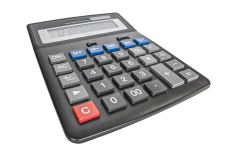 Wide angle photo of the electronic calculator. Finance and mathematical concept. png transparentの写真素材