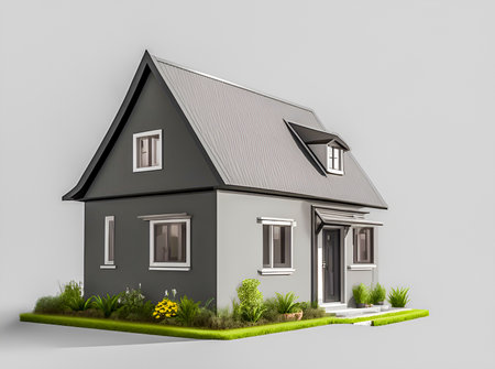 AI-Generated Modern House Concept. Futuristic Design and Innovation in Real Estateの素材