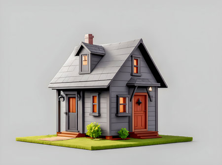 AI-Generated Modern House Concept. Futuristic Design and Innovation in Real Estateの素材