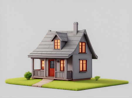 AI-Generated Modern House Concept. Futuristic Design and Innovation in Real Estateの素材