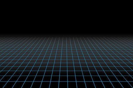 Dark abstract vector background with lines and grid. Modern design concept with geometric elements. Elegant and futuristic illustrationのイラスト素材