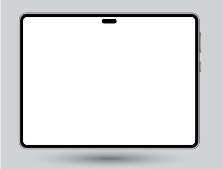 Tablet, vector, mobile telephone background. Blank screen illustration. Design mockupsのイラスト素材