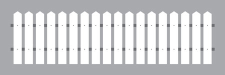 Simple vector illustration of picket fence. For designsのイラスト素材