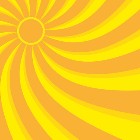 Abstract yellow sun rays background. Summer vector sunray illustration for design