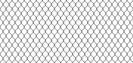 Metal fence background. Mesh steel chain pattern. Vector illustrationのイラスト素材