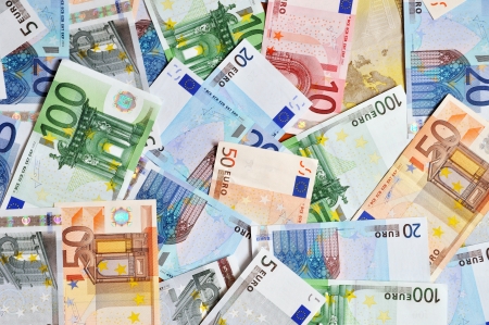 Pile of euro currency banknotes background Pile of euro currency banknotes background