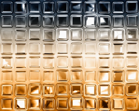 Abstract generated silver gold tiles surface backgroundの写真素材