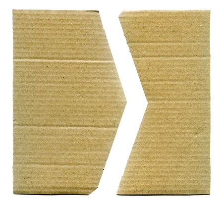 Cardboard textured labels isolated on white backgroundの写真素材