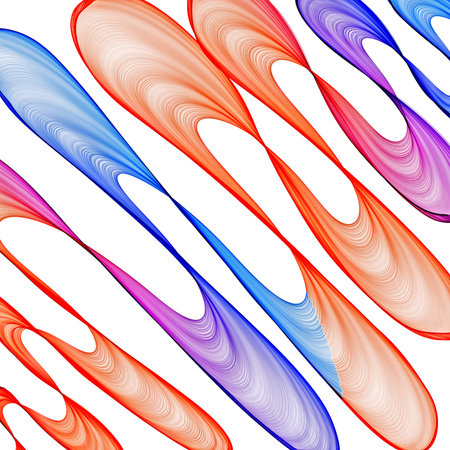 Abstract generated colorful graphic pattern white background