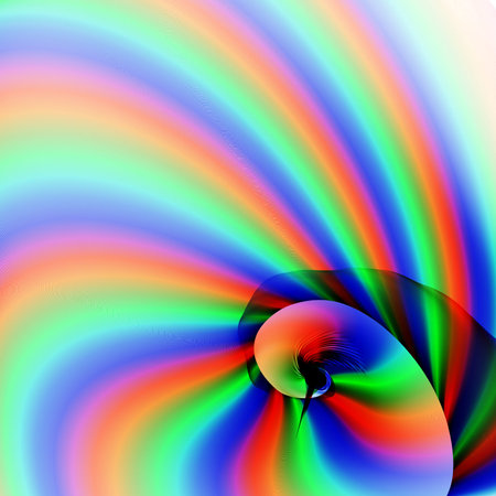 Abstract generated colorful graphic spiral shiny pattern ornate background
