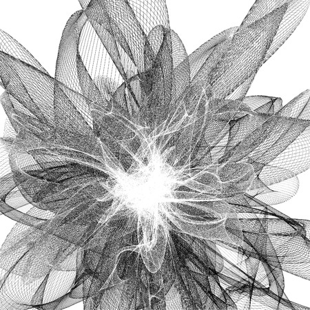 Abstract generated black and white pattern backgroundの写真素材