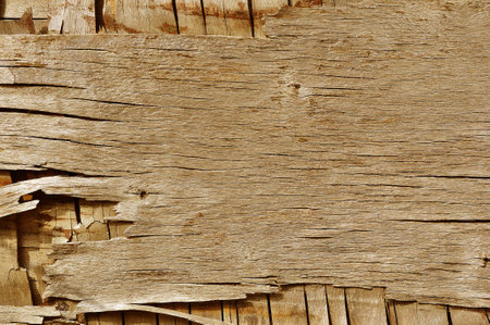 Obsolete textured cracked wooden rough plywoods backgroundの写真素材