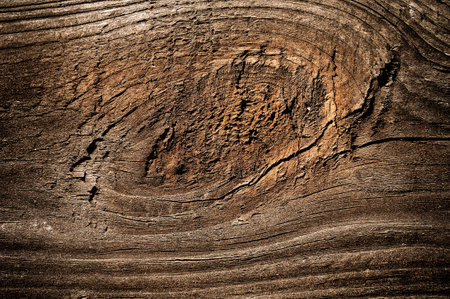 Weathered cracked obsolete rough textured wooden backgroundの写真素材
