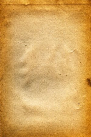 Grunge textured stained recycled retro paper with natural fiber partsの写真素材