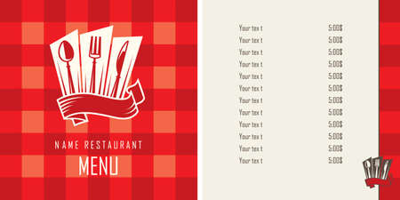 restaurant menu designのイラスト素材