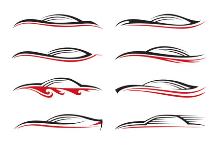 abstract illustration of a carsのイラスト素材