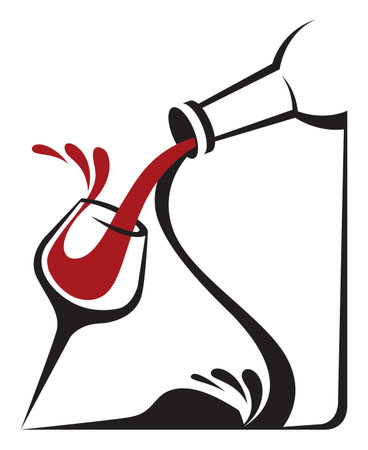 bottle and glassのイラスト素材