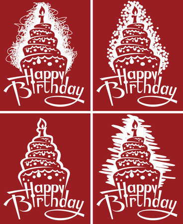 birthday cakeのイラスト素材