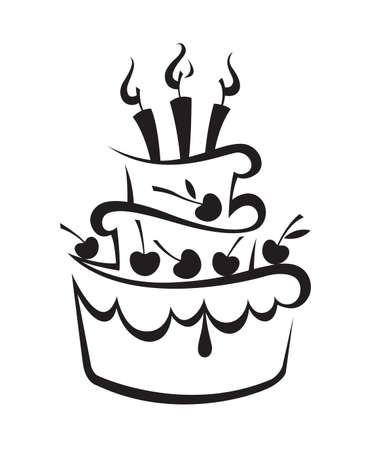 birthday cakeのイラスト素材