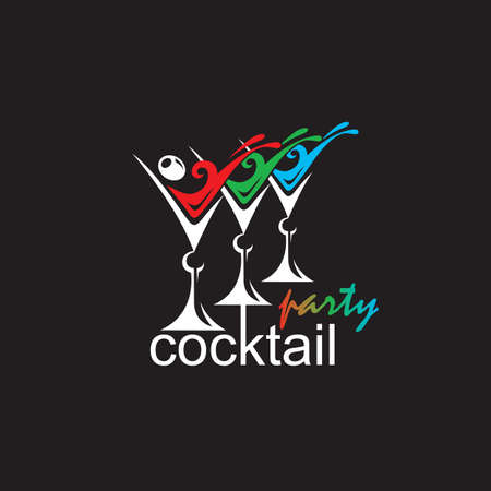 cocktail partyのイラスト素材